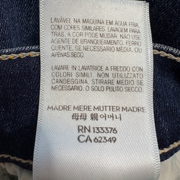 MOTHER The Insider Crop Step Fray in Not Rough Enough Medium Blue Wash Size 26 - Picture 13 of 14